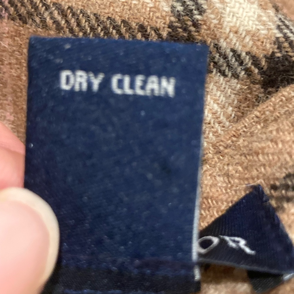 Ann Taylor Brown Plaid Sz 4 90% Wool Mini Collegiate Preppy Dark/Light Academia - Picture 8 of 12